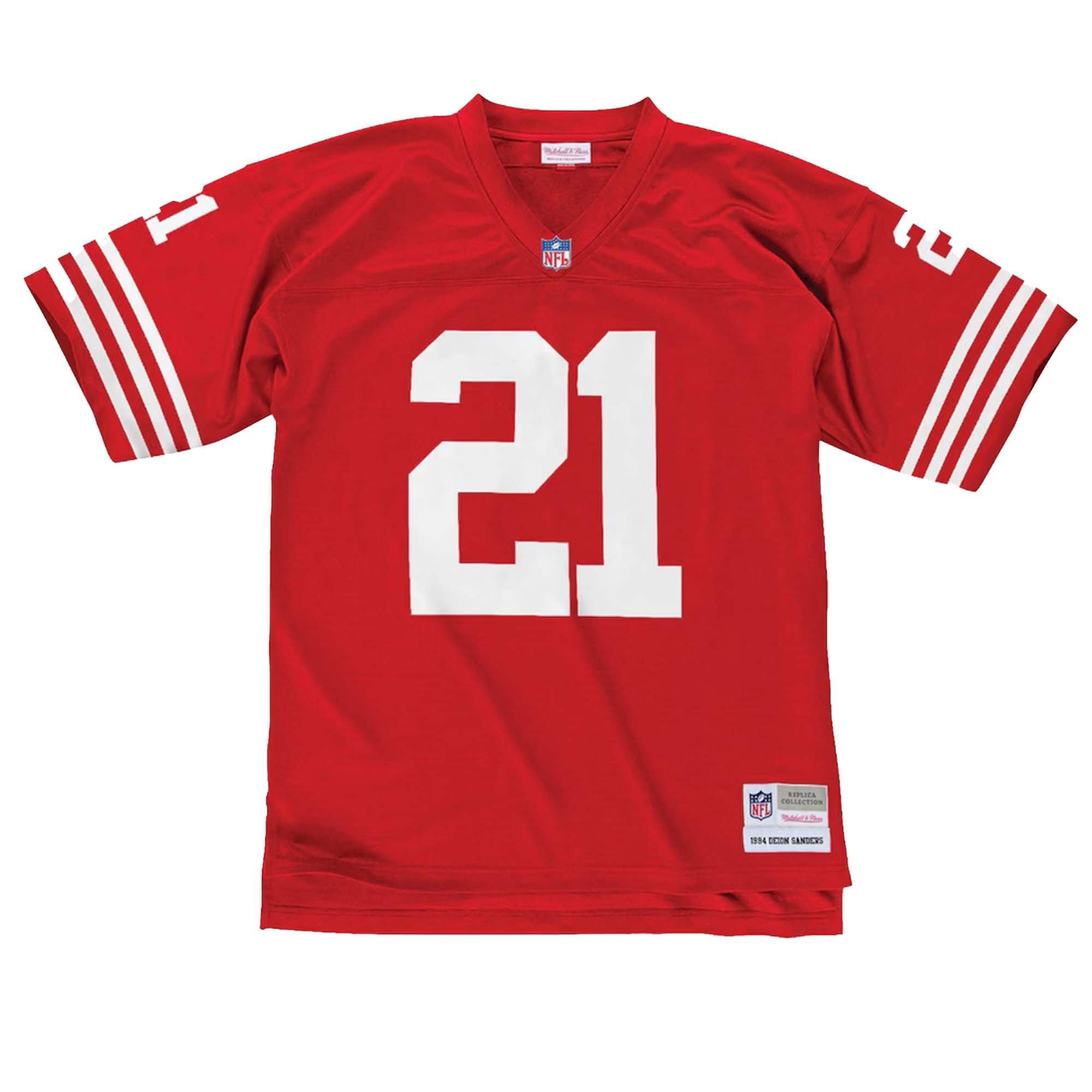 Mitchell & Ness San Francisco 49ers 1994 Deion Sanders Home Jersey - Red - RED